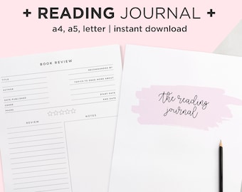 Lesen Journal, druckbare Buch-Log, Lesen Tracker, Lesen Planer, niedliche Leselog, Buch-Journal, Bibliothek druckbare, Buchbibliothek