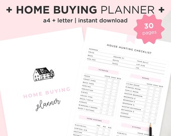 Home Buying Planner, Real Estate House Hunting Checklist, Home Buying Guide, Home Inspection Checklist, Real Estate Buyer Lead Magnet