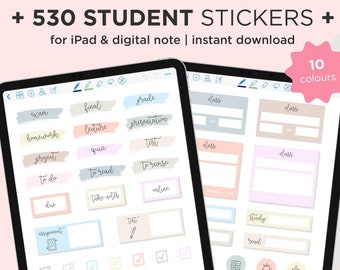 Student Planner Stickers, Student Digital Stickers For Goodnotes, Student Planner, Planner Stickers For College Student, School Stickers