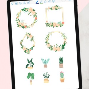 315 Spring Floral Digital Stickers for Goodnotes, Digital Planner ...