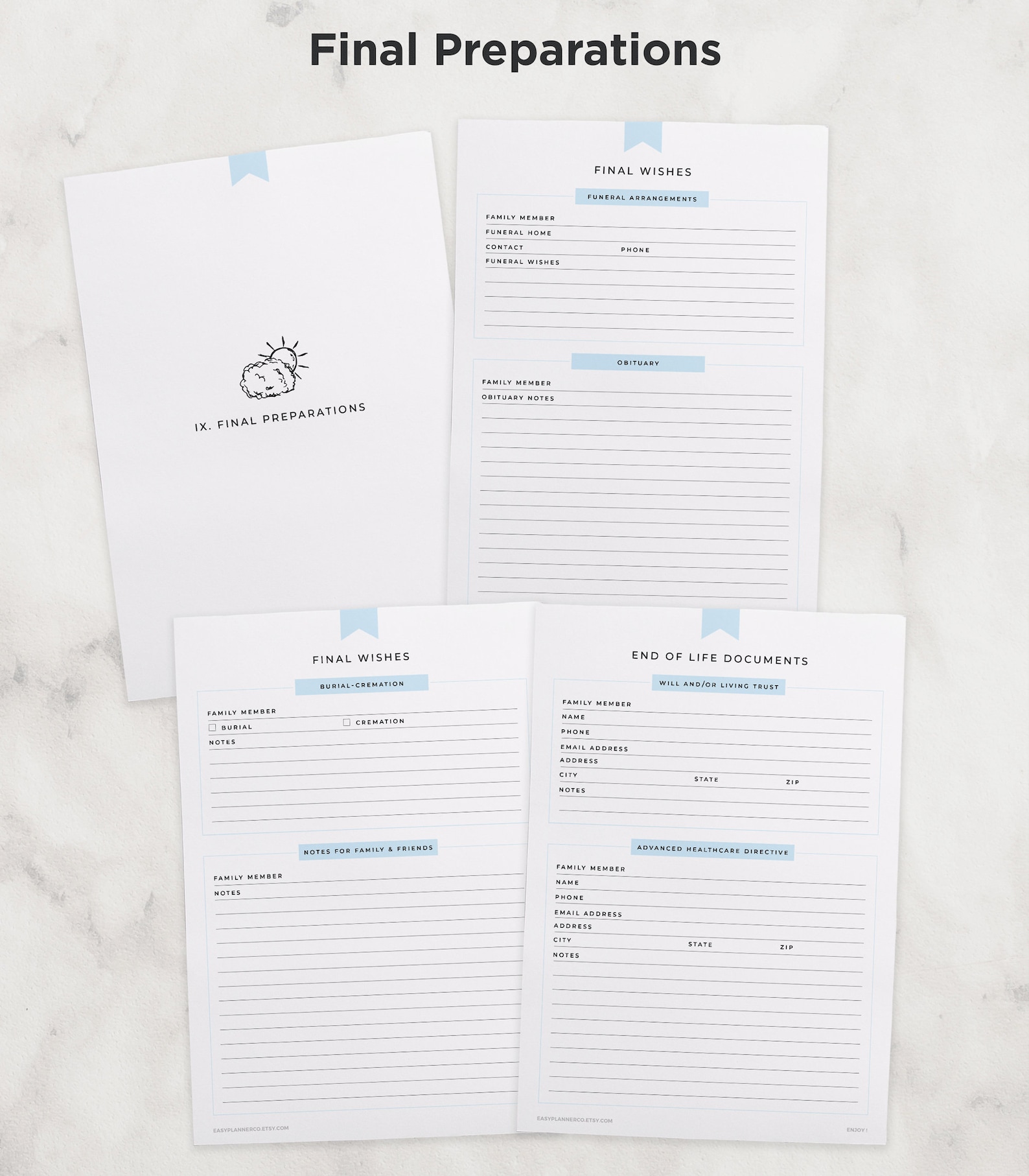 Emergency Binder Fillable, in Case of Emergency Printable, Medical ...