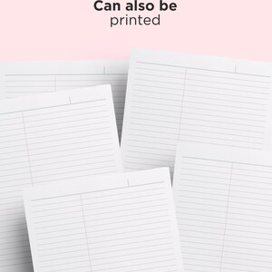 Digital Note Taking Paper, Goodnotes Template, Letter Size Digital Note ...