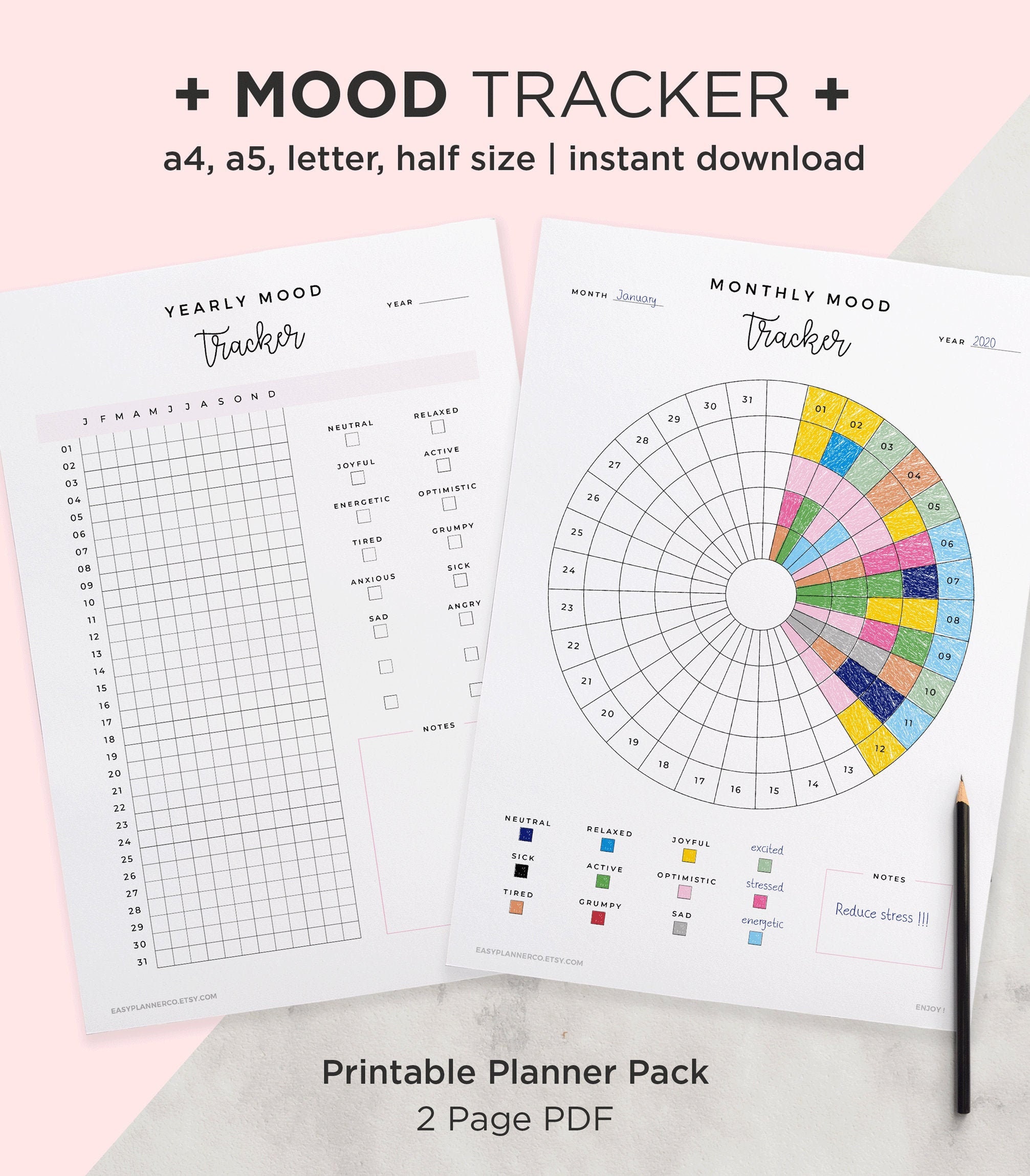 Mood Tracker, Mood Planner Inserts, Monthly Mood, Mood Printable, Anxiety Tracker, Mood Trackers, Tracker Mood, Depression Tracker