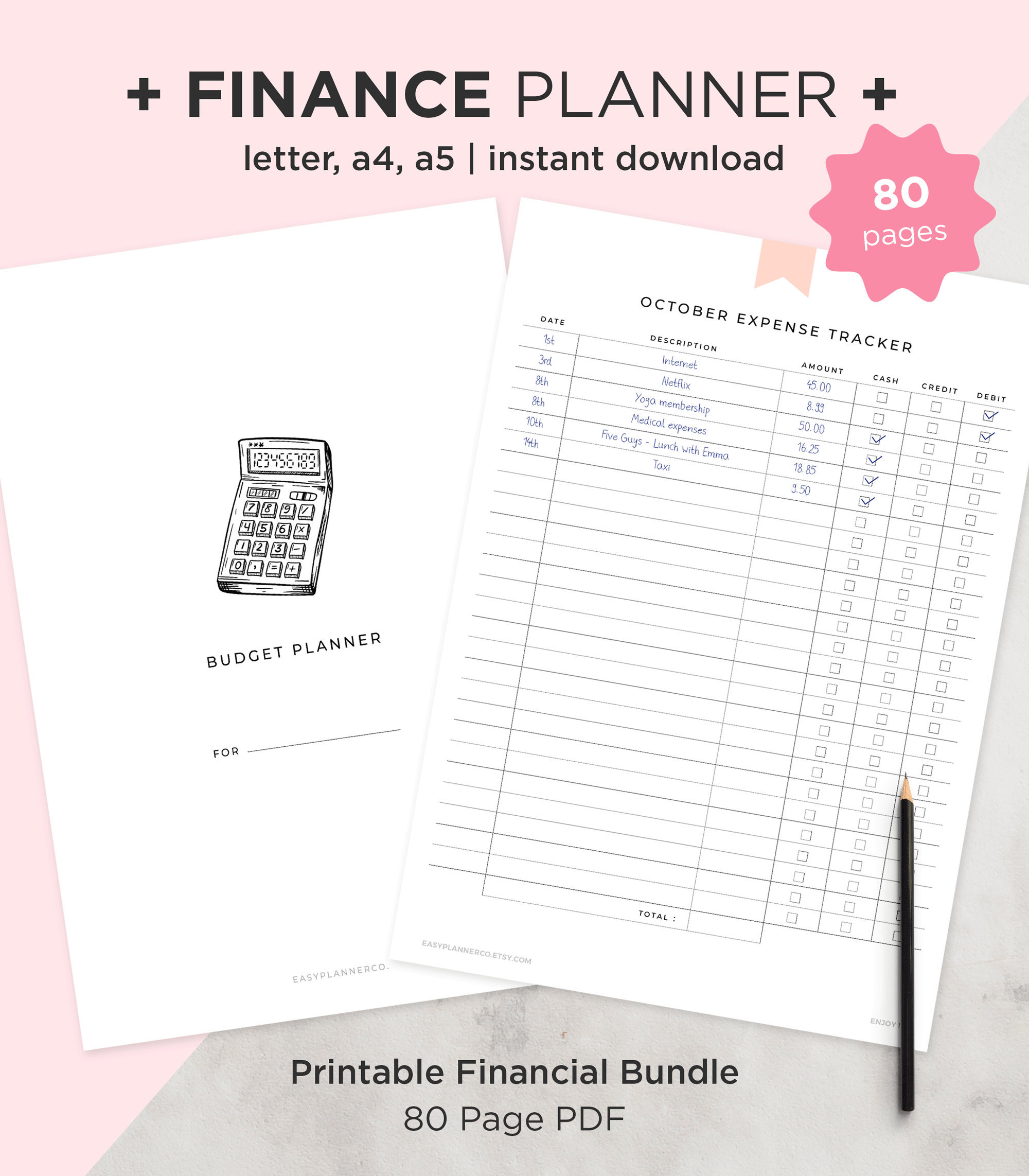 Budget Binder, Budget Planner Printable, Financial Planner, Budget Printable, Budget Binder Printables, Savings Tracker, Budget Planner a5