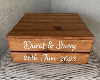 Rustic Personalised Wedding/Celebration Cake Stand Crate