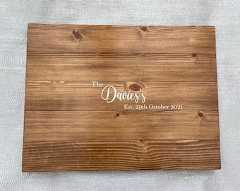 Wooden Rustic Wedding Guest Book/Board