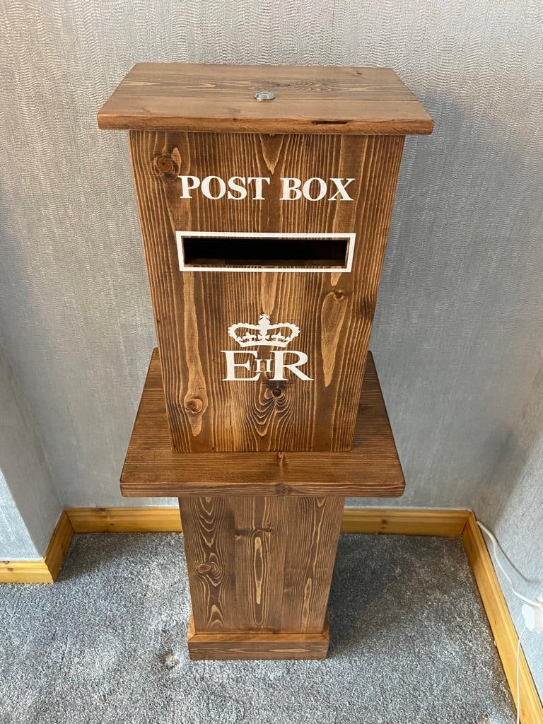 Wooden Pedestal Stand - Post Box Stand - Etsy UK