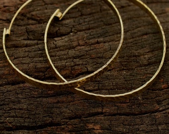 Hammered Hoop Earring