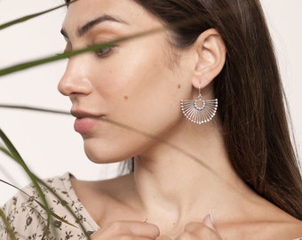 Sterling Silver Peacock Earring