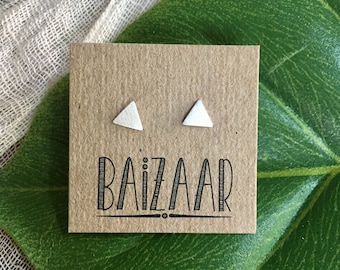 Brushed Triangle Stud