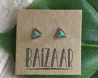 Turquoise Triangle Stud