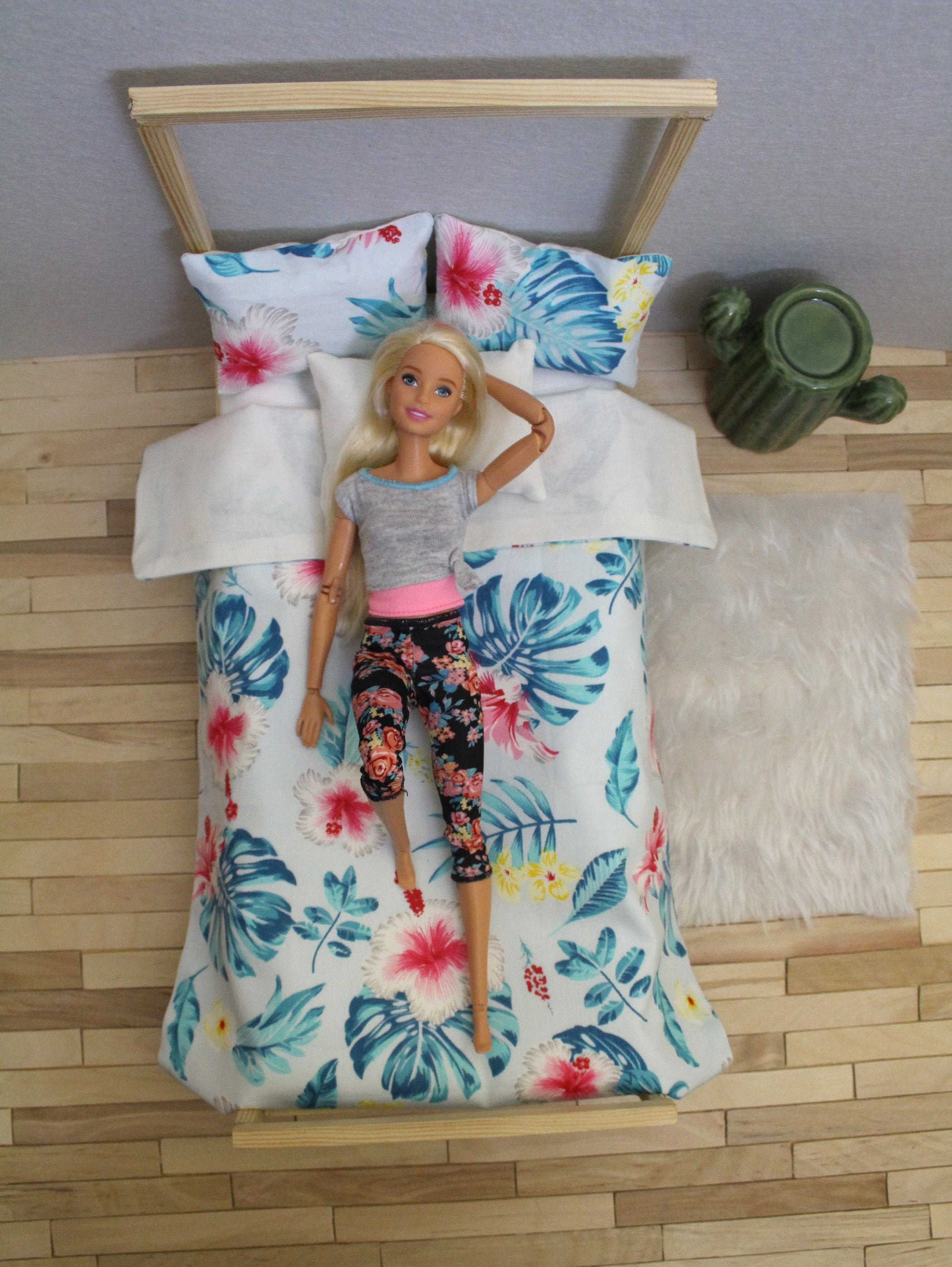 Sheet set pillows handmade blanket barbie single bed Etsy