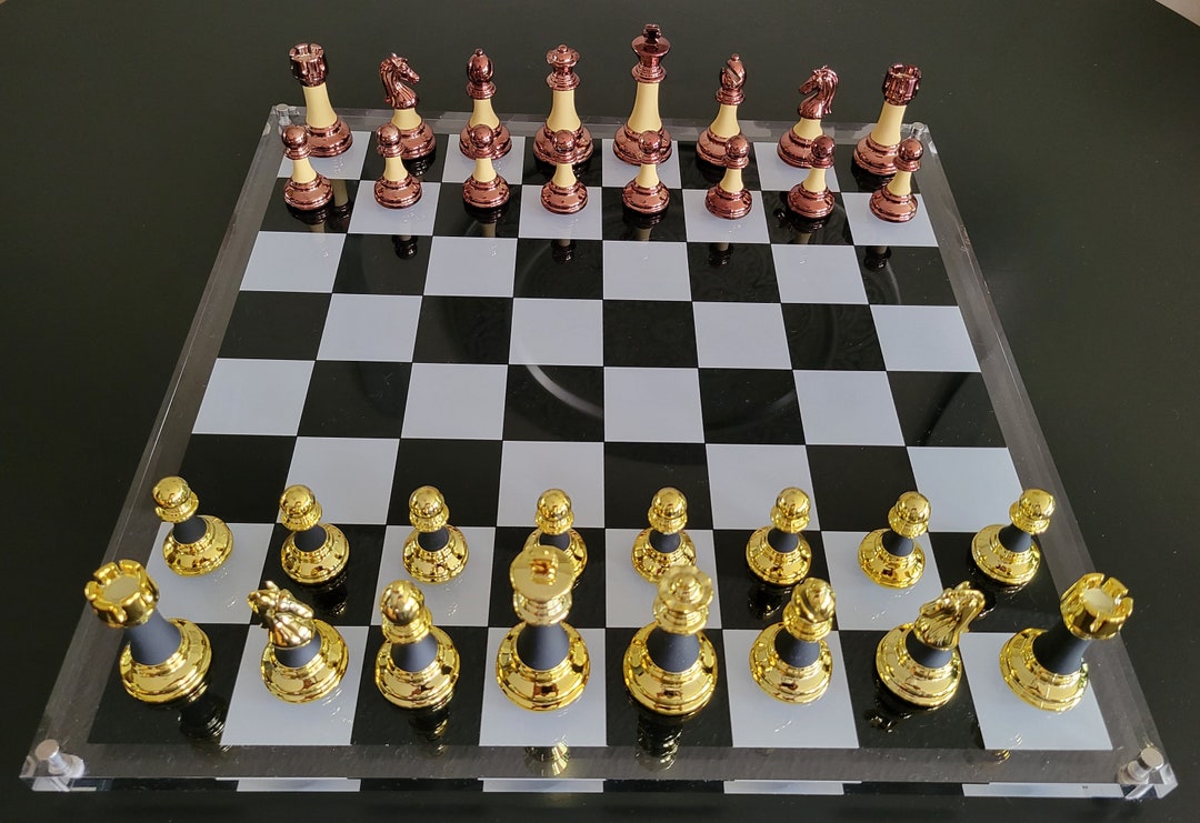 Modern Beautiful Acrylic Chess Set - Etsy
