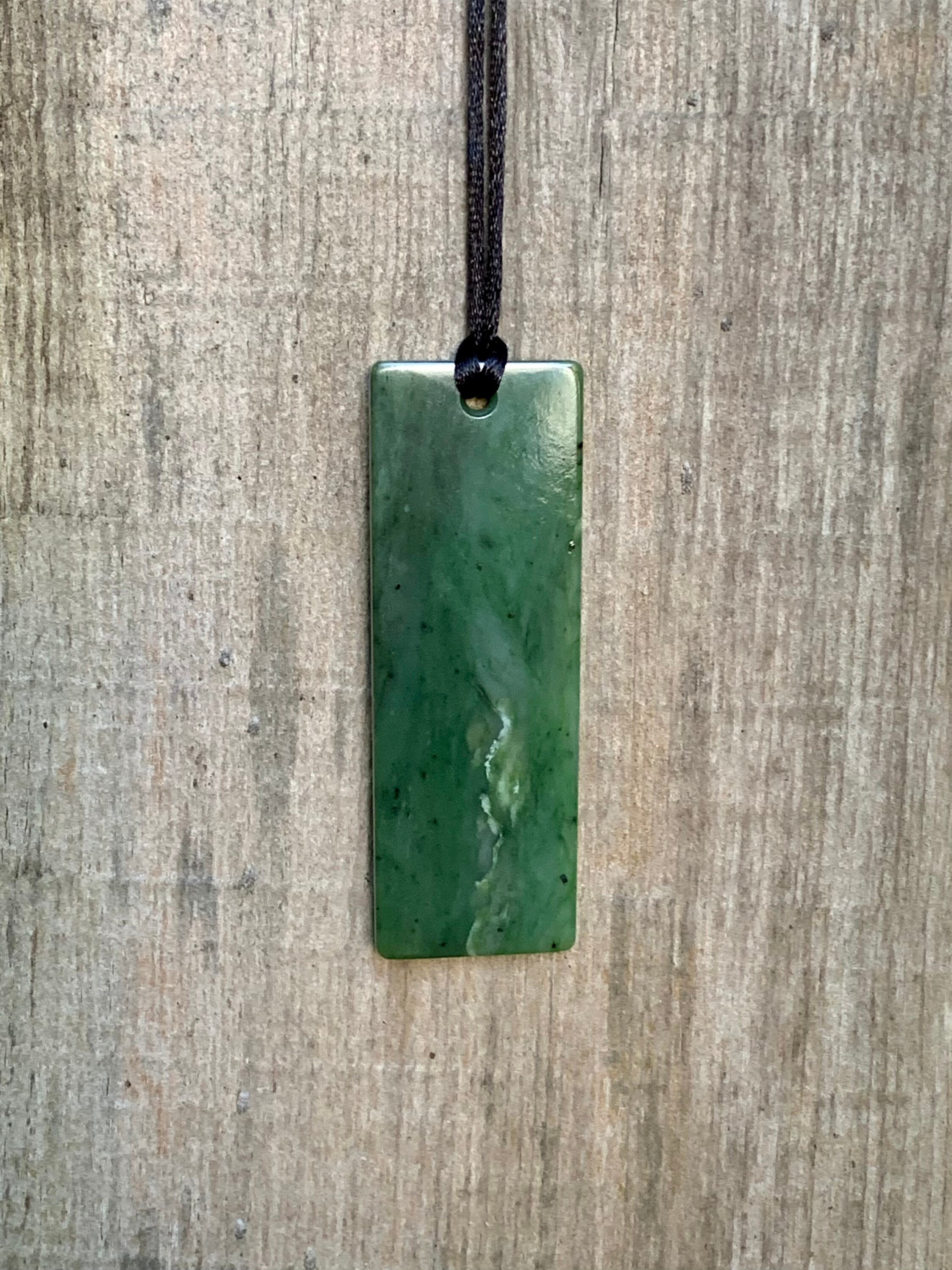 Large Sierra Jade Necklace // Natural Untreated Mariposa California Nephrite Jade // Hand Carved // Abundance Amulet
