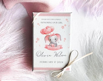 Baby Shower chocolate Favor, Baby Girl Shower, Gifts for Guests, Mini Guest Chocolate, Bridal Party Favors