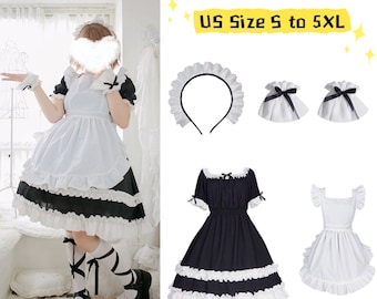 Ready to Ship, Maid Dress, Maid Costume, Size Inclusive, size S-5XL,