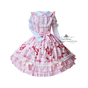 Sweet Cherry Dress- Pink (with Pockets)