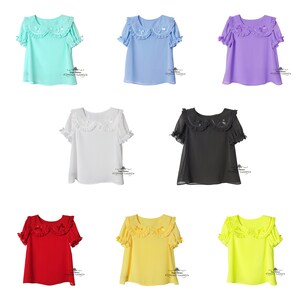 Pre-Order, Ship in May, Short Sleeve Blouse