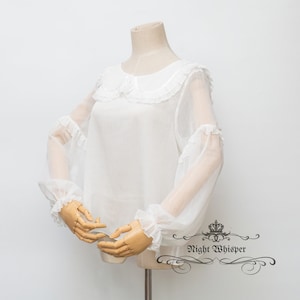 Bunny Ear Long Sleeve Blouse, lolita blouse, kawaii blouse, lolita fashion, kawaii fashion