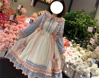 Ready to ship, Customize, Plus Size Friendly, Winter dress, Sweet Puff Lolita Dress, OP, Lolita Dress