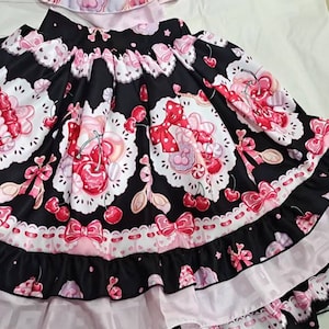 Sweet Cherry, Lolita Skirt, Custom Dress, Sweet Lolita image 3
