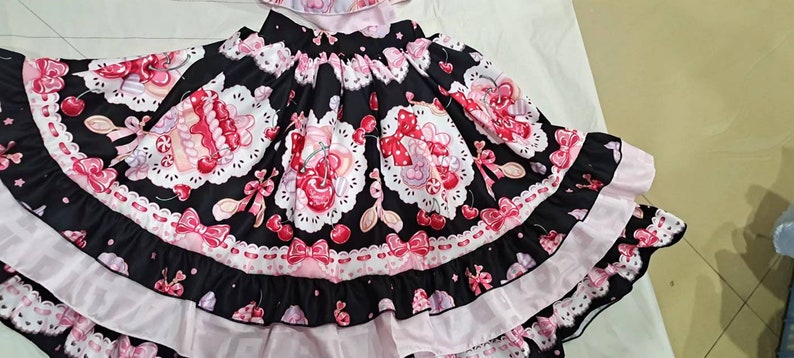 Sweet Cherry, Lolita Skirt, Custom Dress, Sweet Lolita image 3