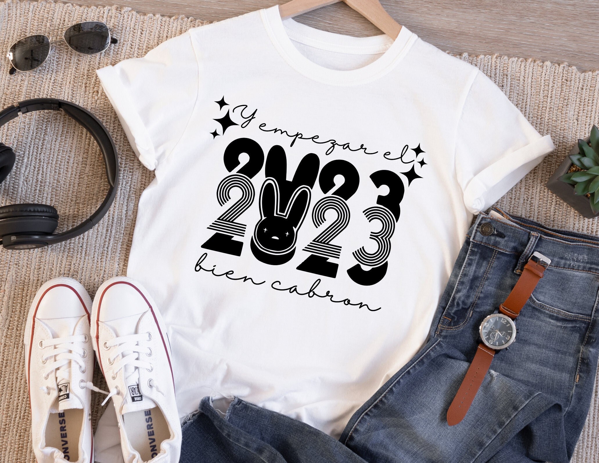 Y Empezar El 2023 SVG, N€W Year Bad Bunny Png, Ao Nuevo Bad Bunny Shirt