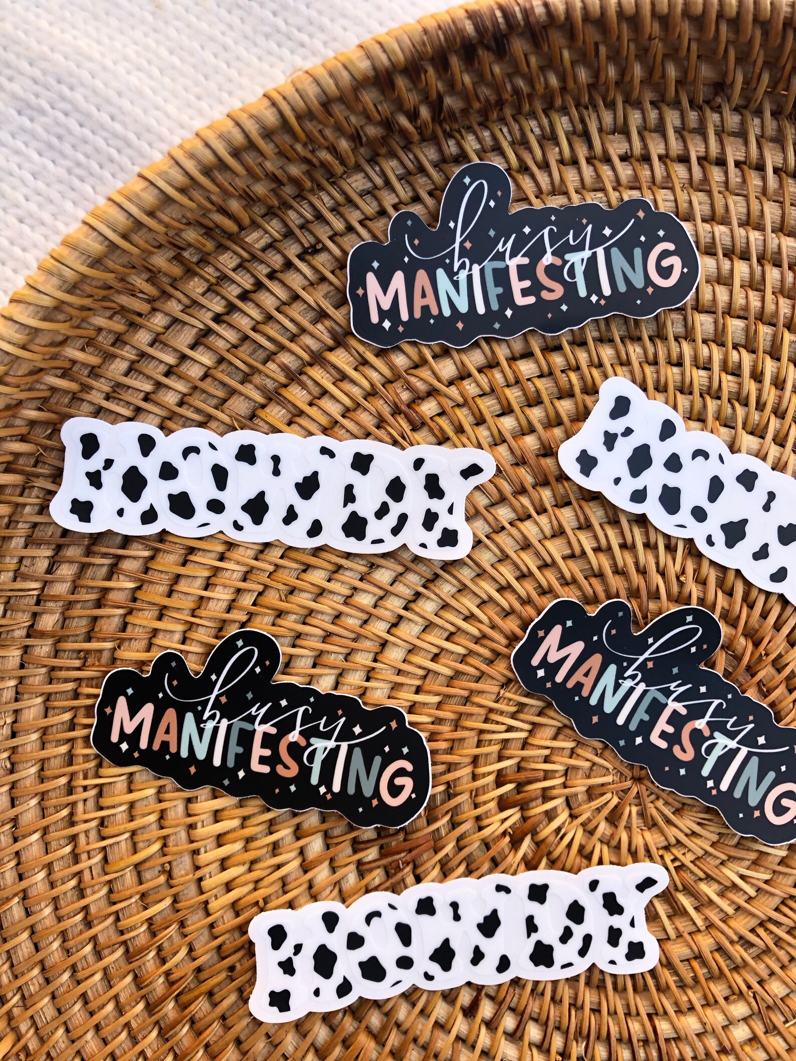 CLEAR Howdy Vinyl Sticker Cow Print Water Bottle Stickers Etsy