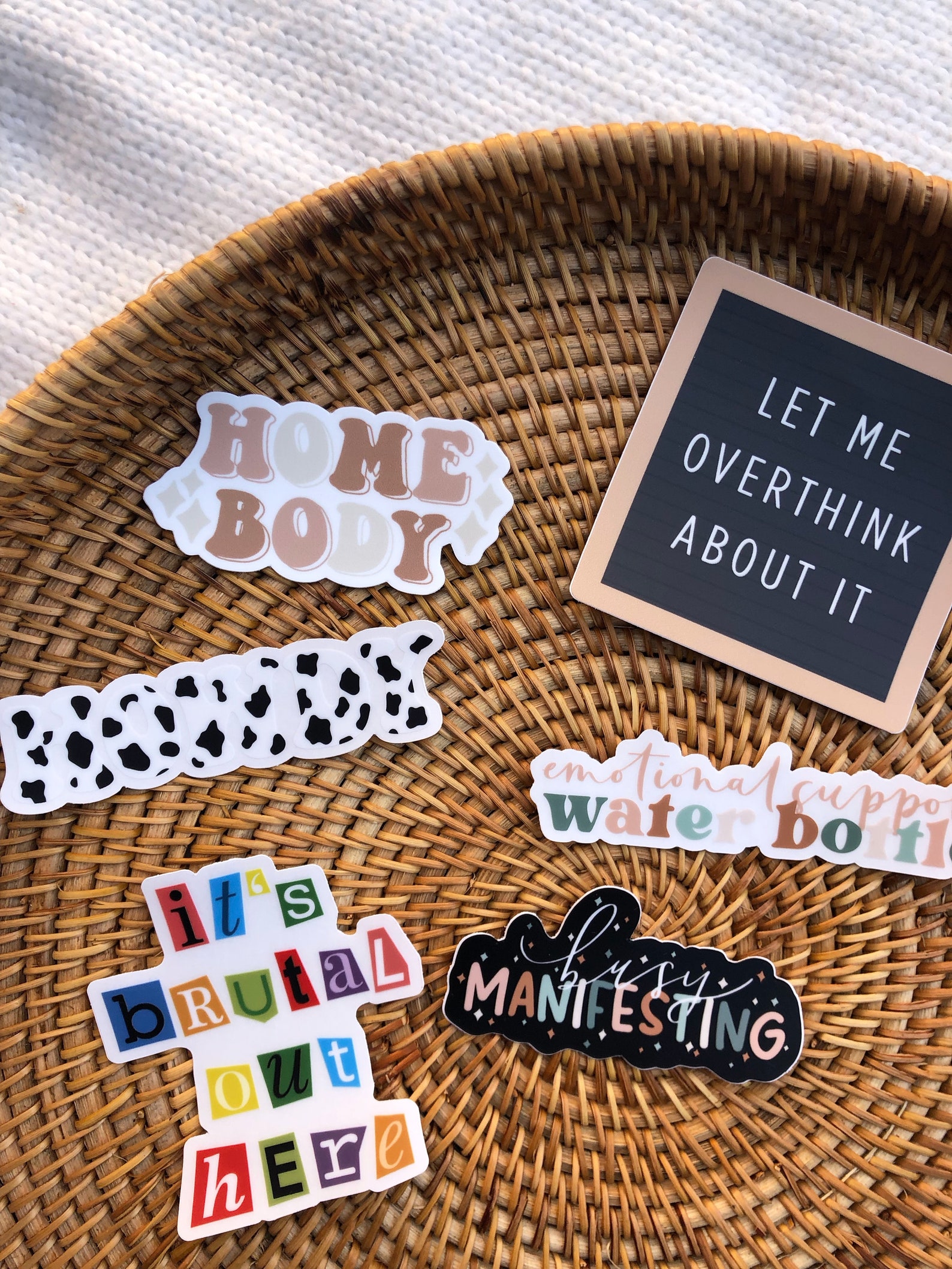 CLEAR Howdy Vinyl Sticker Cow Print Water Bottle Stickers Etsy