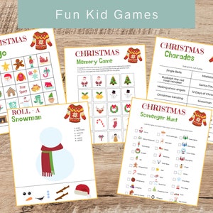 Ugly Christmas Sweater Games 13 Game Bundle Christmas Party Games for Kids Office Holiday Party Games Party Printable image 6