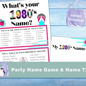 80s Party Game | Born in the 80s | Totally 80s Birthday | Party Game | Back to the 80s | Retro Party Game | 80s Themed Decor | Anniversary