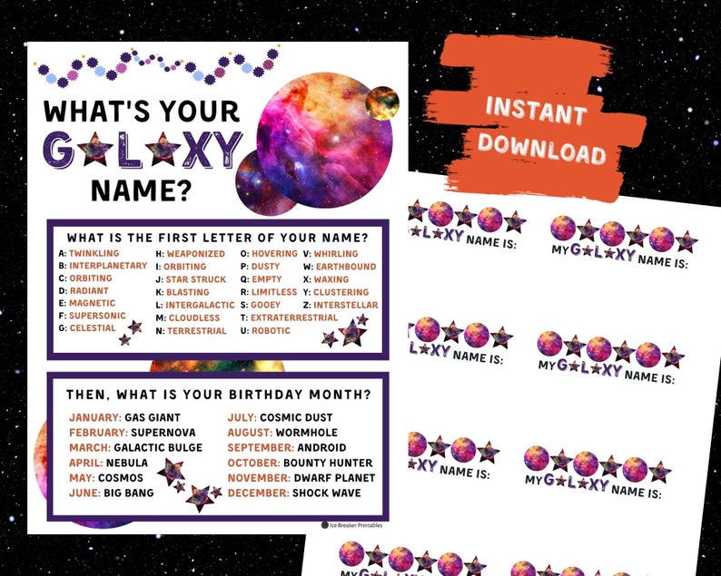 Space Birthday Party Game for a Party that will be Out of this Etsy
