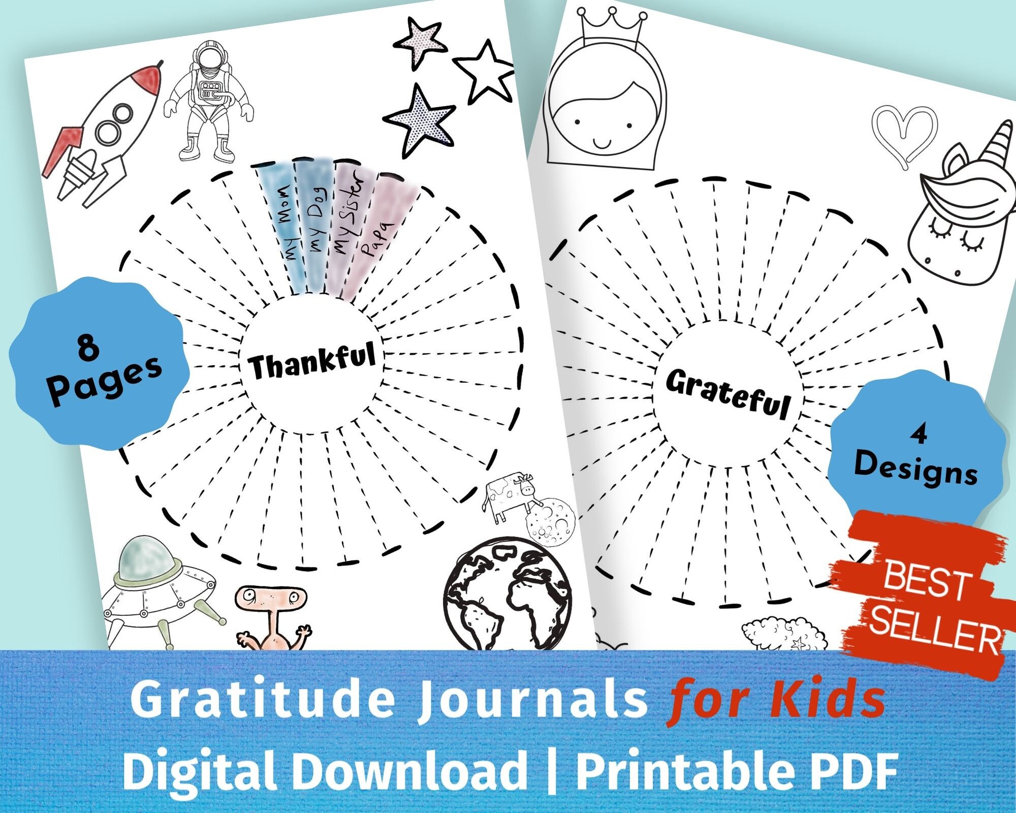 Gratitude Journal for Kids with FREE Printable Journal Pages!