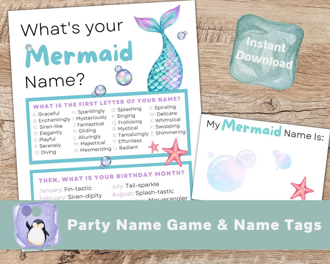 Mermaid Party Game | Under the Sea Party | Mermaid Birthday Party ...