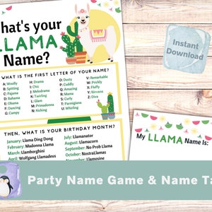 Llama Baby Shower Party Game | Llama Baby Shower Game | Gender Reveal Game | Printable Baby Shower Party Ideas | No Prob Llama Party Game
