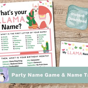 Llama Birthday Party Game | No Prob Llama | Fun Girl Birthday Party Game | Llama Printable Party Ideas | Llama Cactus Decor | Llama Decor