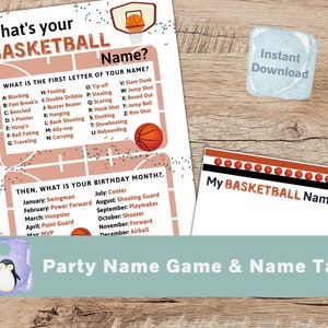 Basketball Birthday Party Game | March Madness Party Idea | Basketball Baby Shower Party Game | Instant Download Printable