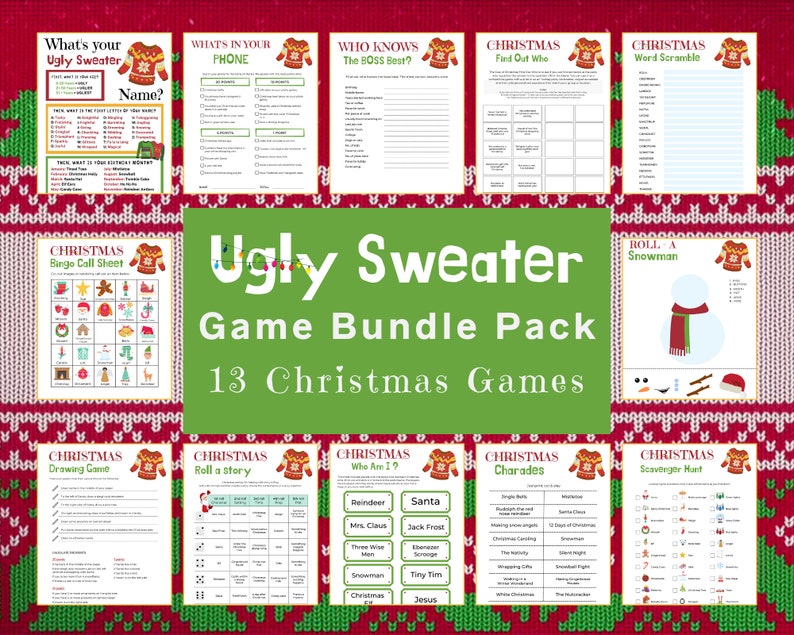 Ugly Christmas Sweater Party Printable