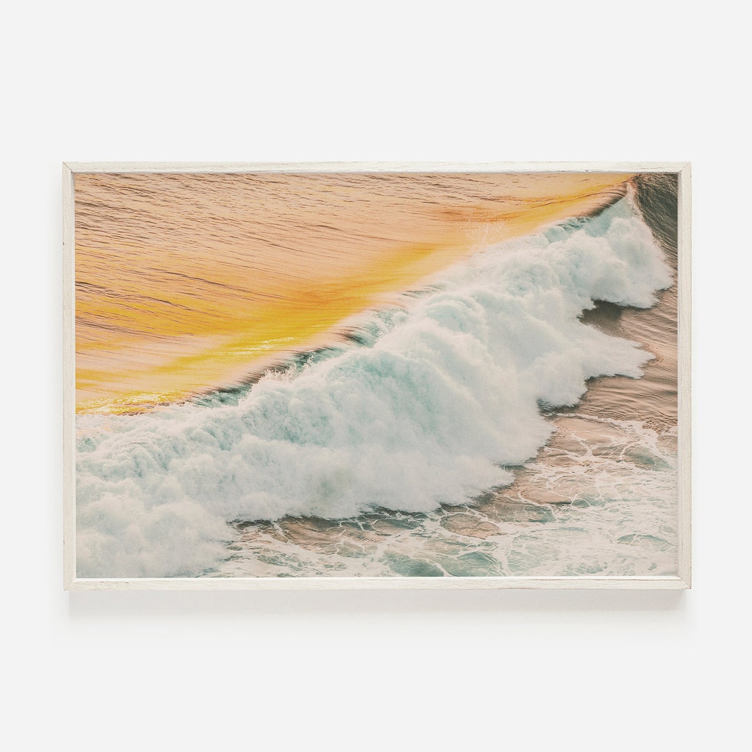 Ocean Photography, Sunset Beach Print, Ocean Waves Print, Boho Wall Art ...