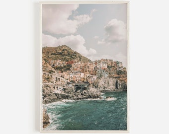 Cinque Terre Print, Italy Photography, Coastal Village Poster, Colorful Architecture, Italy Travel Print, Downloadable Print, Printable Art