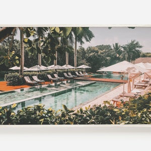 Samsung Frame TV Art | Poolside Digital Art | Summer Art for Frame TV | Boho Beach Frame Tv Art | Summer Art | Summer Poolside Digital Art