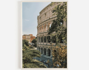 Colosseum Print, Rome Wall Art, Printable Art, Italy Wall Art, Rome Print, Italian Architecture, Spring Scenery Print, Rustic Italy Decor
