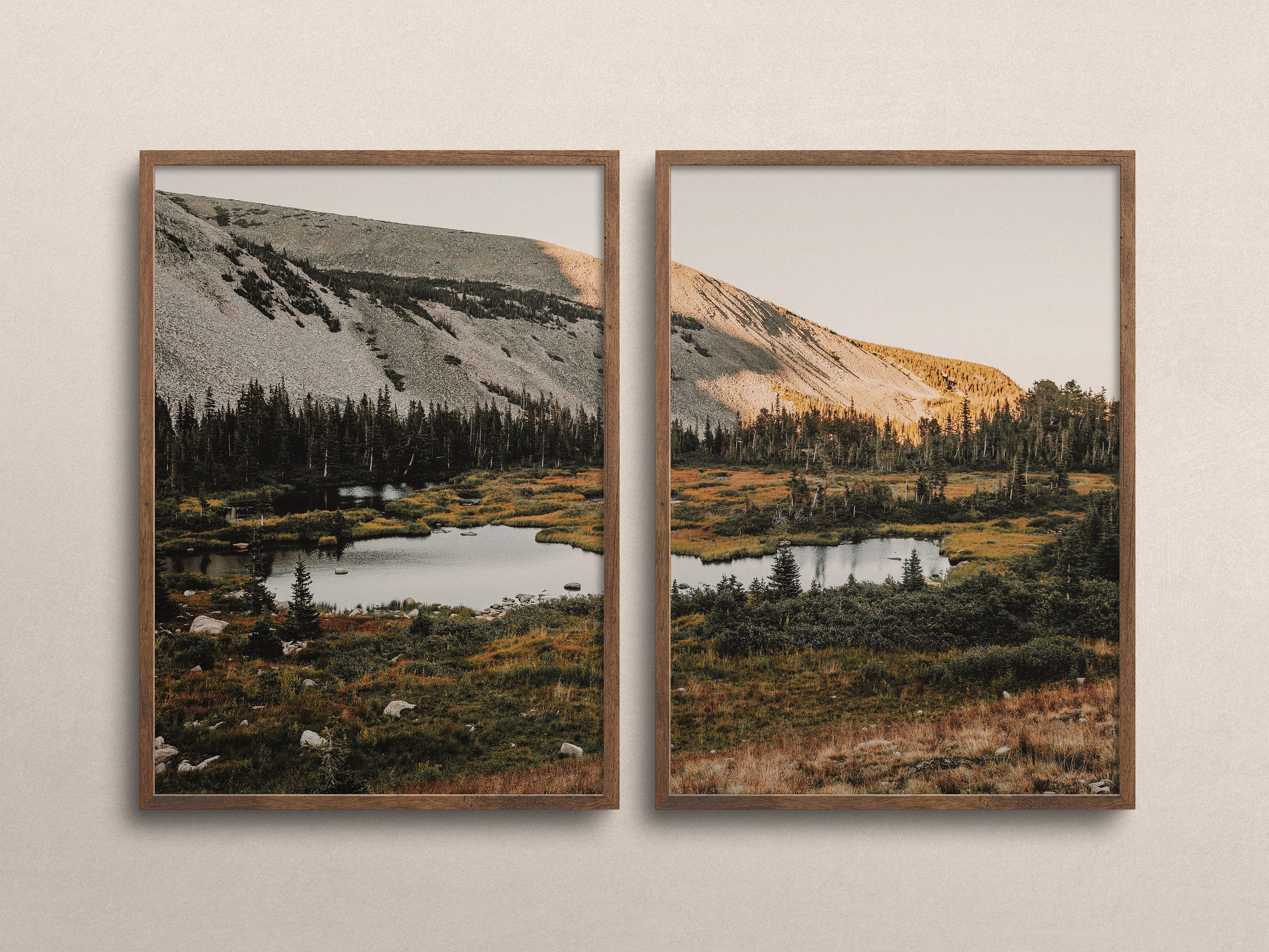 Mountain Lake Print Set Landscape Photography Nature Wall - Etsy