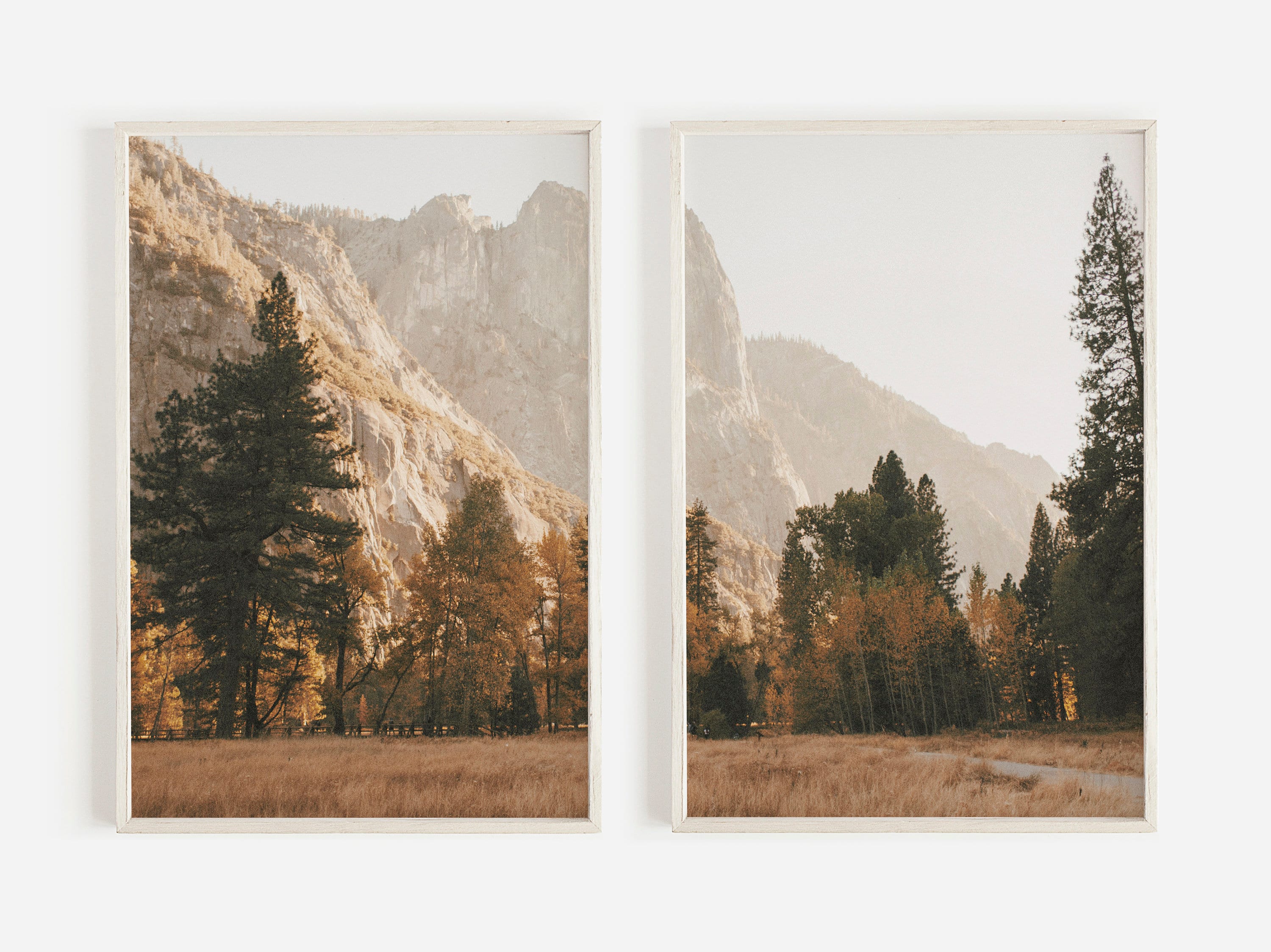 Autumn Forest Print Set, Set of 2 Prints, Forest Poster Set, Fall Trees Photography, Mountain Wall Art