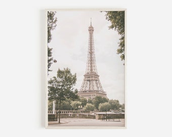 Neutral Paris Print, Eiffel Tower Photo, Paris Decor, Paris Photography, Eiffel Tower Print, Architectural Print, Paris France Wall Art