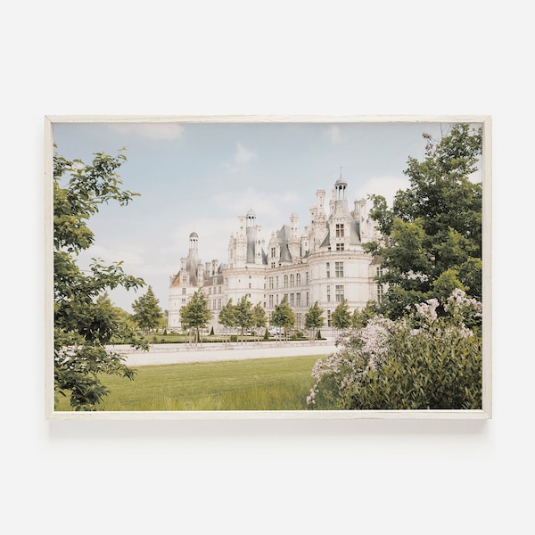 Chateau Chambord Print, Chambord France Wall Art, French Decor, Chateau Photography, Castle Printable