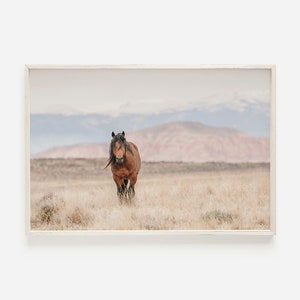 Wild Horse Wall Art, Utah Landscape, Horse Printable, Western Decor, Rustic Horse Print, Farmhouse Decor