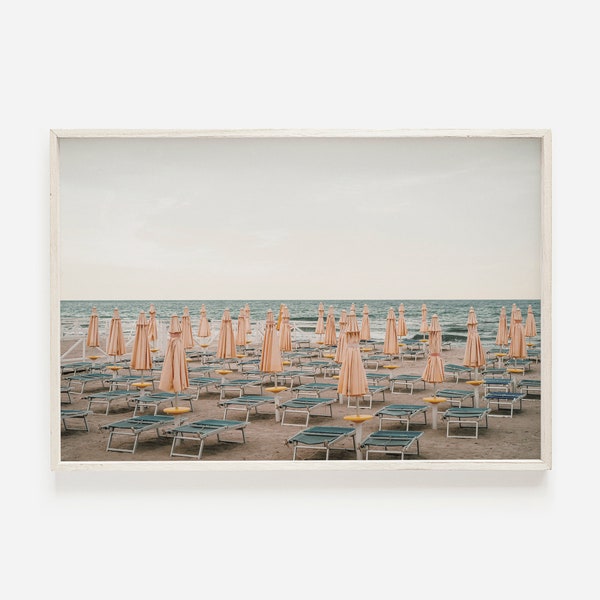 Strandschirm Print, Amalfiküste, Strandschirm Printable, Italienische Küste, Boho Beach Print, druckbare Kunst