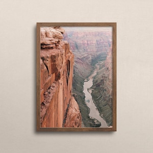 Burnt Orange Canyon Walls Grand Canyon Print Colorado River - Etsy