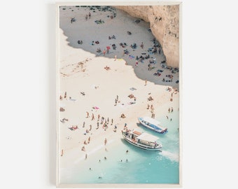 Private Italian Beach Print, Yachts On Shore, Italy Beach Poster, Amalfi Photography, Living Room Decor, Beach Digital Print, Coastal Print